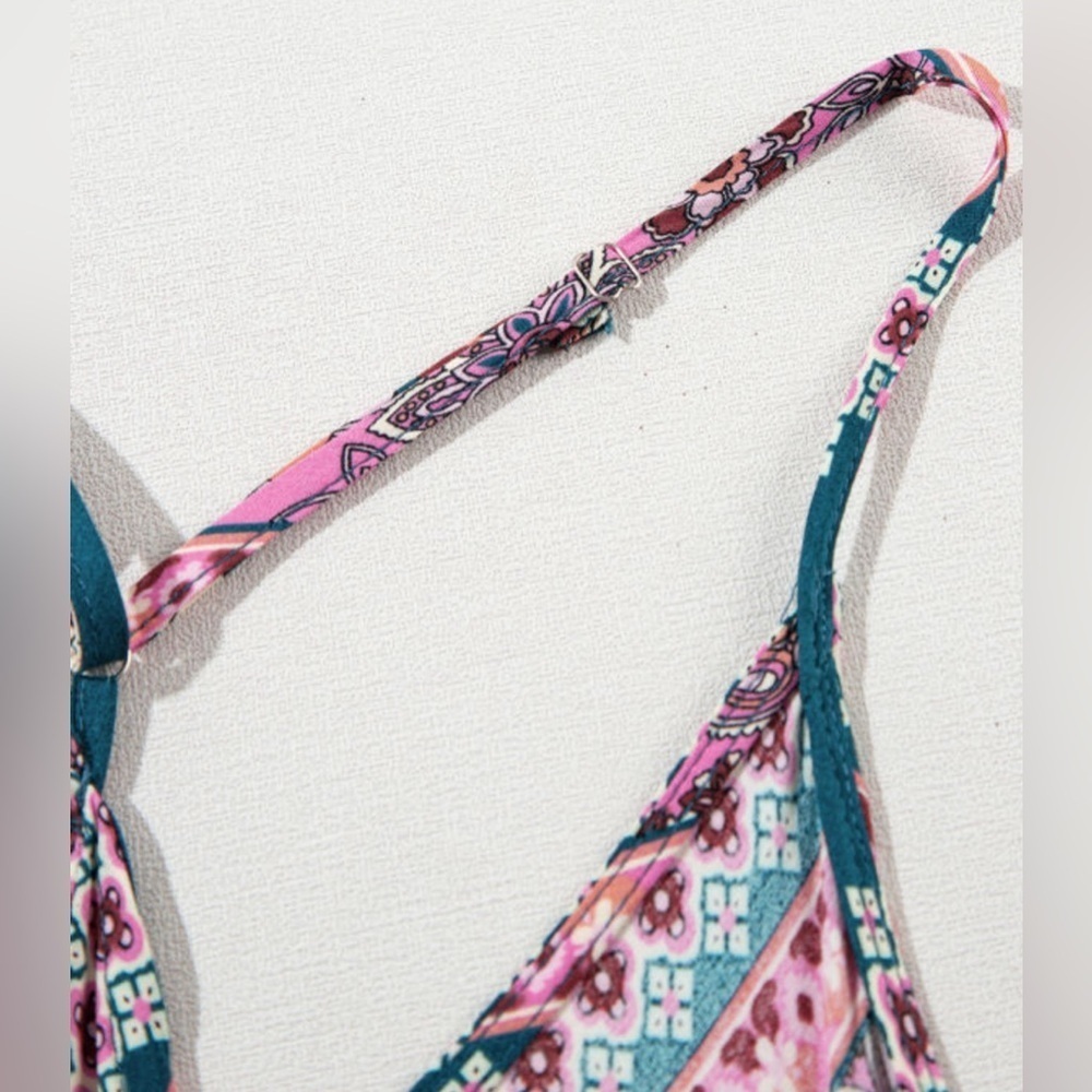 Pink Bohemian Floral Patchwork Sundress - Picture 5 of 6